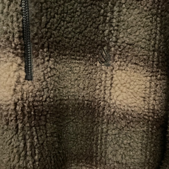 Vintage Nautica Plaid Sherpa Half Zip - Picture 5 of 8